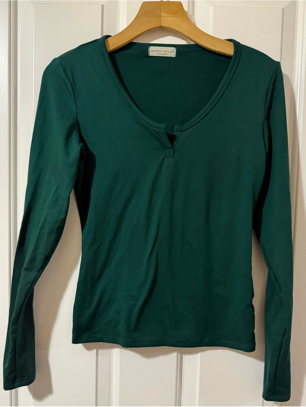Forest Green Long-Sleeve Women's Top